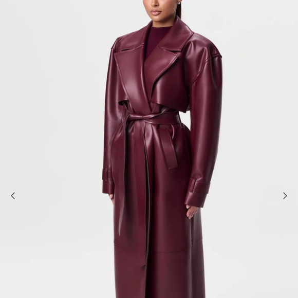 Naked Wardrobe Burgundy Trench Cost - Picture 3 of 4